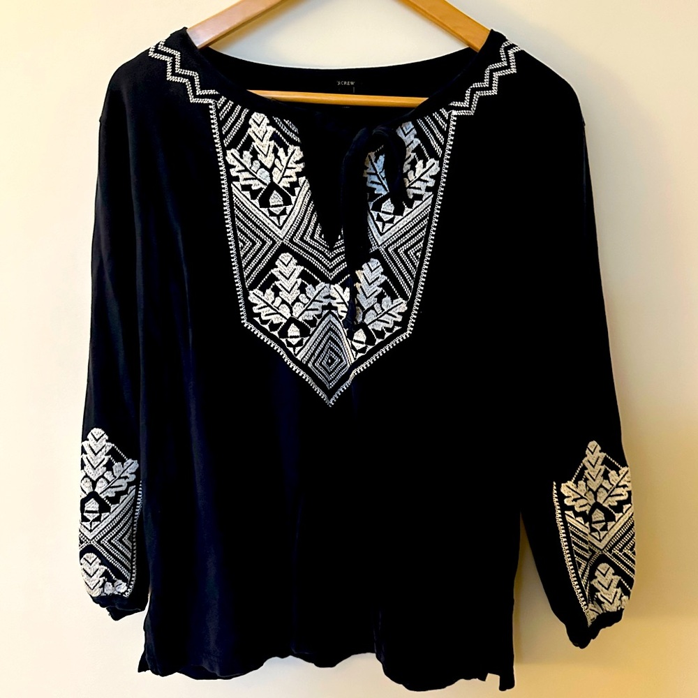 J crew embodied 3/4 sleeve top